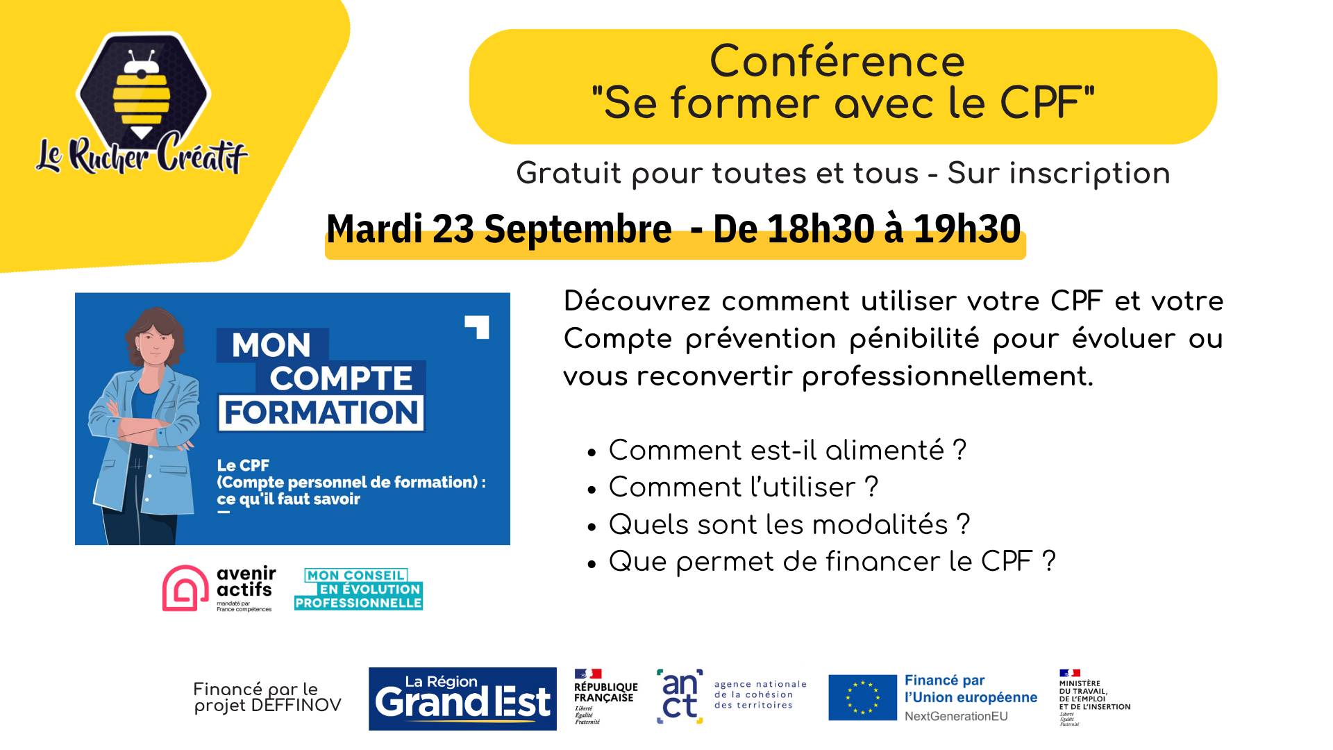 Conférence « Se former avec le CPF » - 0