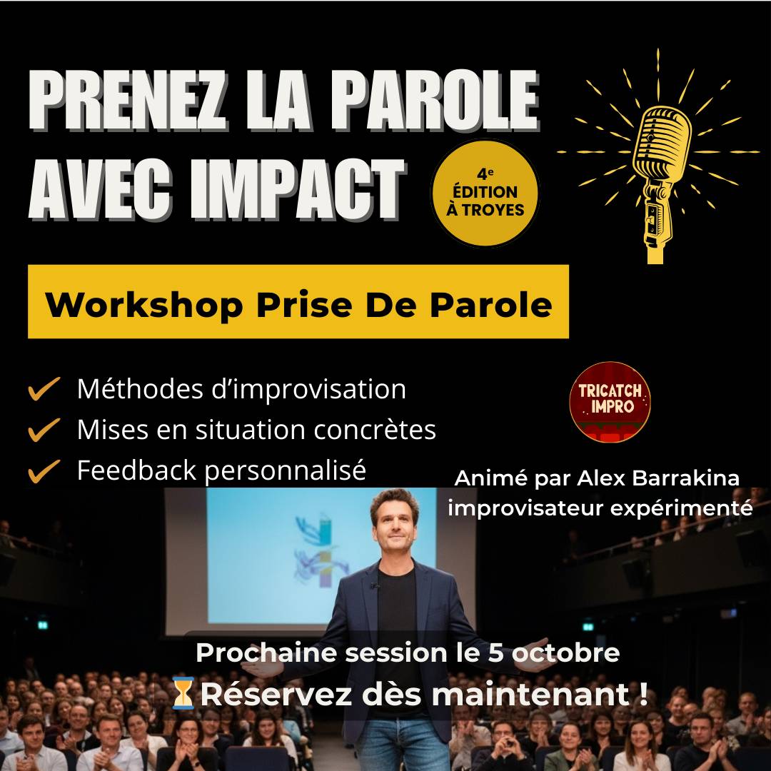 Workshop Prise de Parole en Public à Troyes – Gagnez en Impact – avec Alex Barrakina - 0