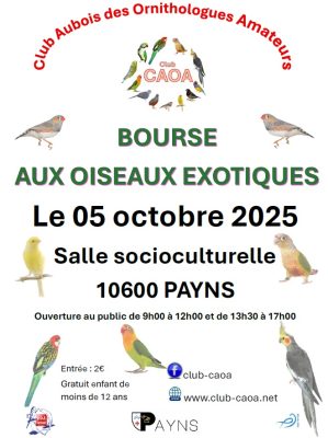 ANNULÉE! Bourse aux oiseaux du CAOA - 0