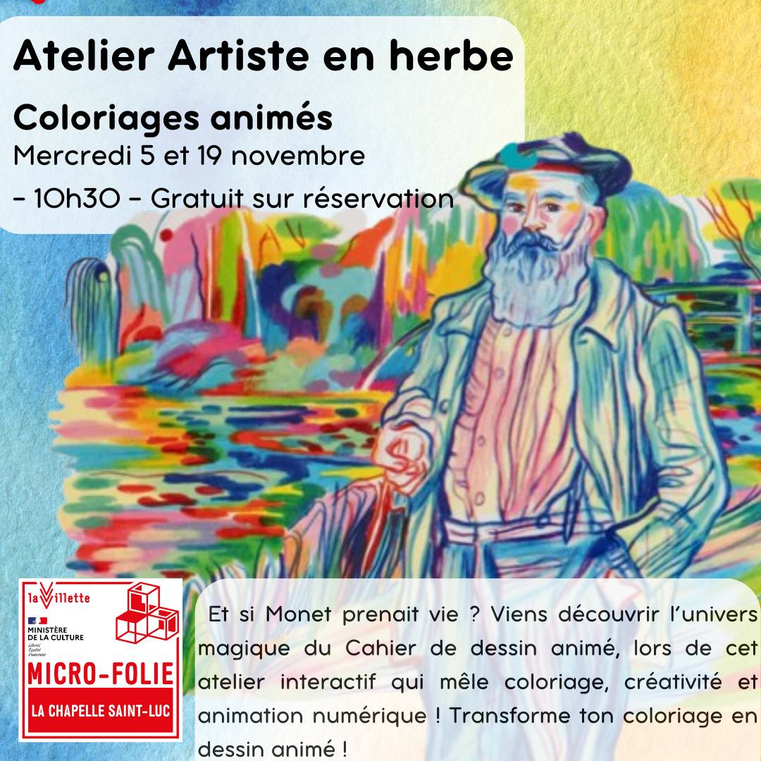 Artistes en herbe: coloriages animés Claude Monet - 0