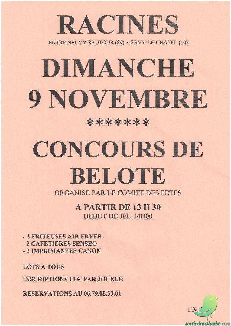 Concours de belote: Racines - 0