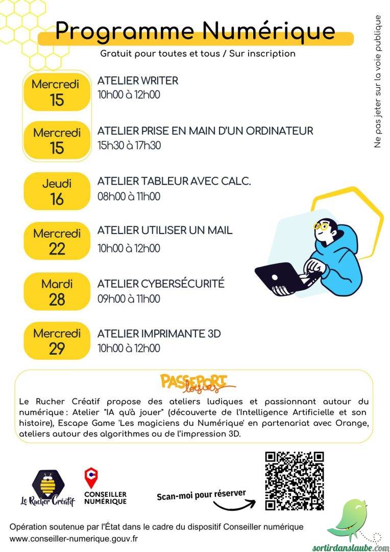 Atelier numérique: prise en main d&rsquo;ordinateur - 0