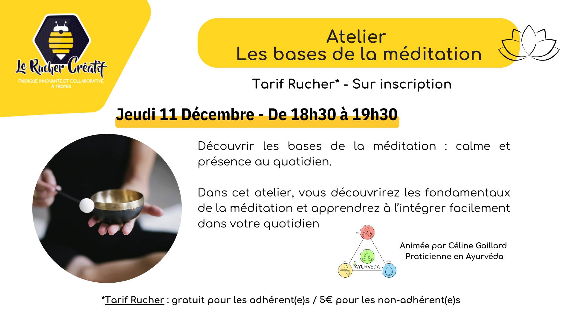 Atelier « Les bases de la méditation » - 0