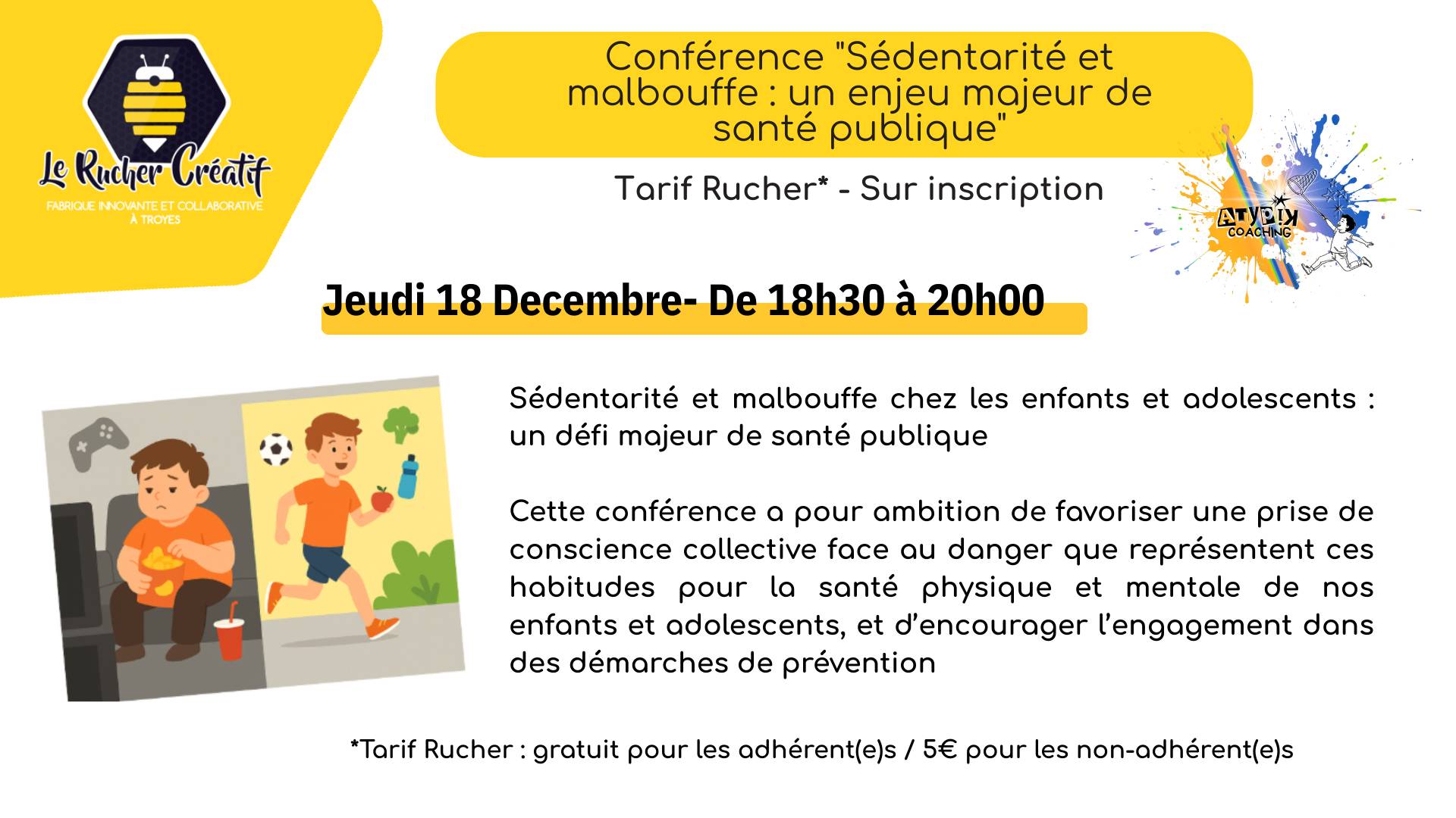 Conférence « Sédentarité et malbouffe : un enjeu majeur de santé publique » - 0