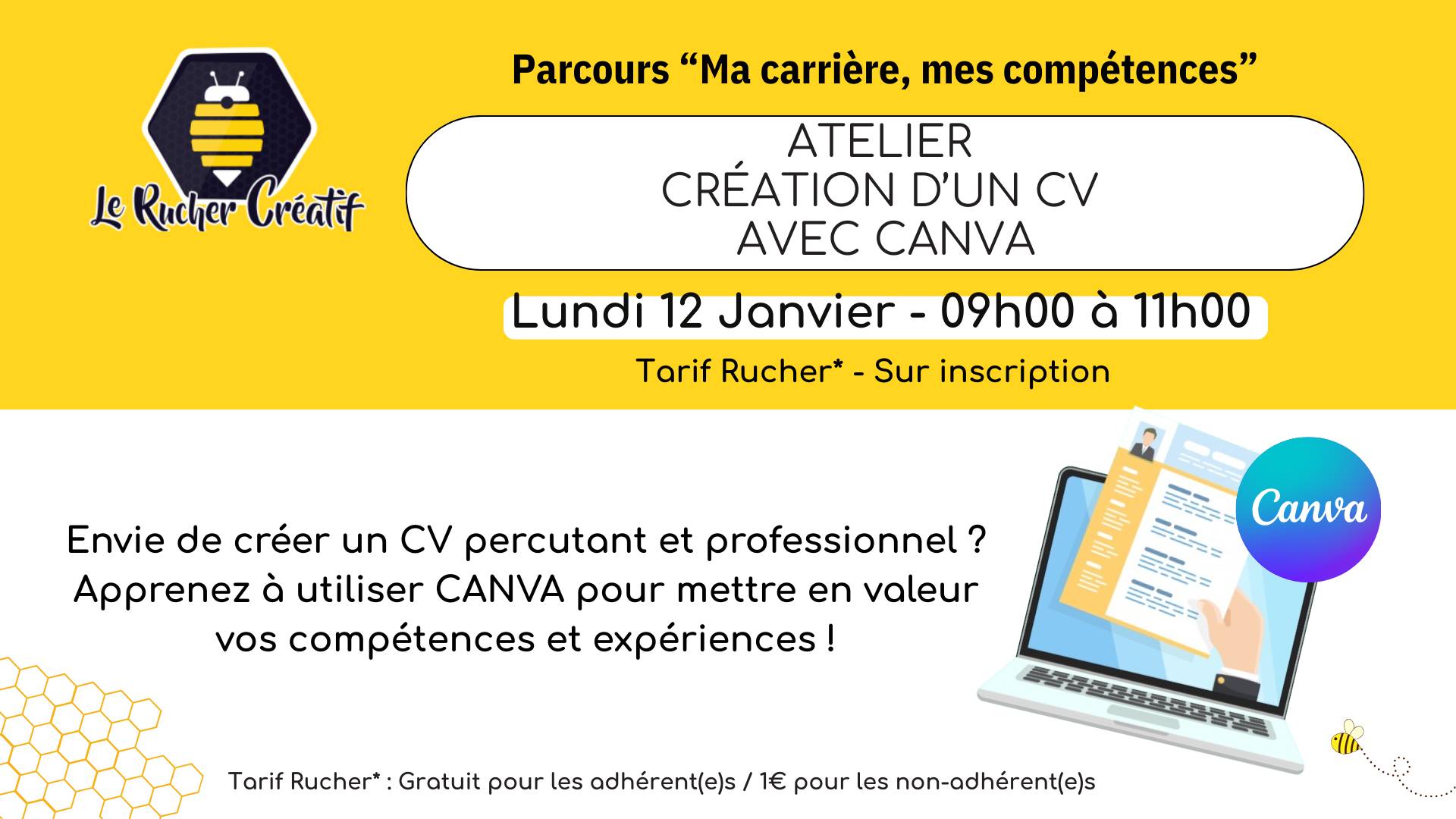 Atelier « Création d&rsquo;un CV avec Canva » - 0