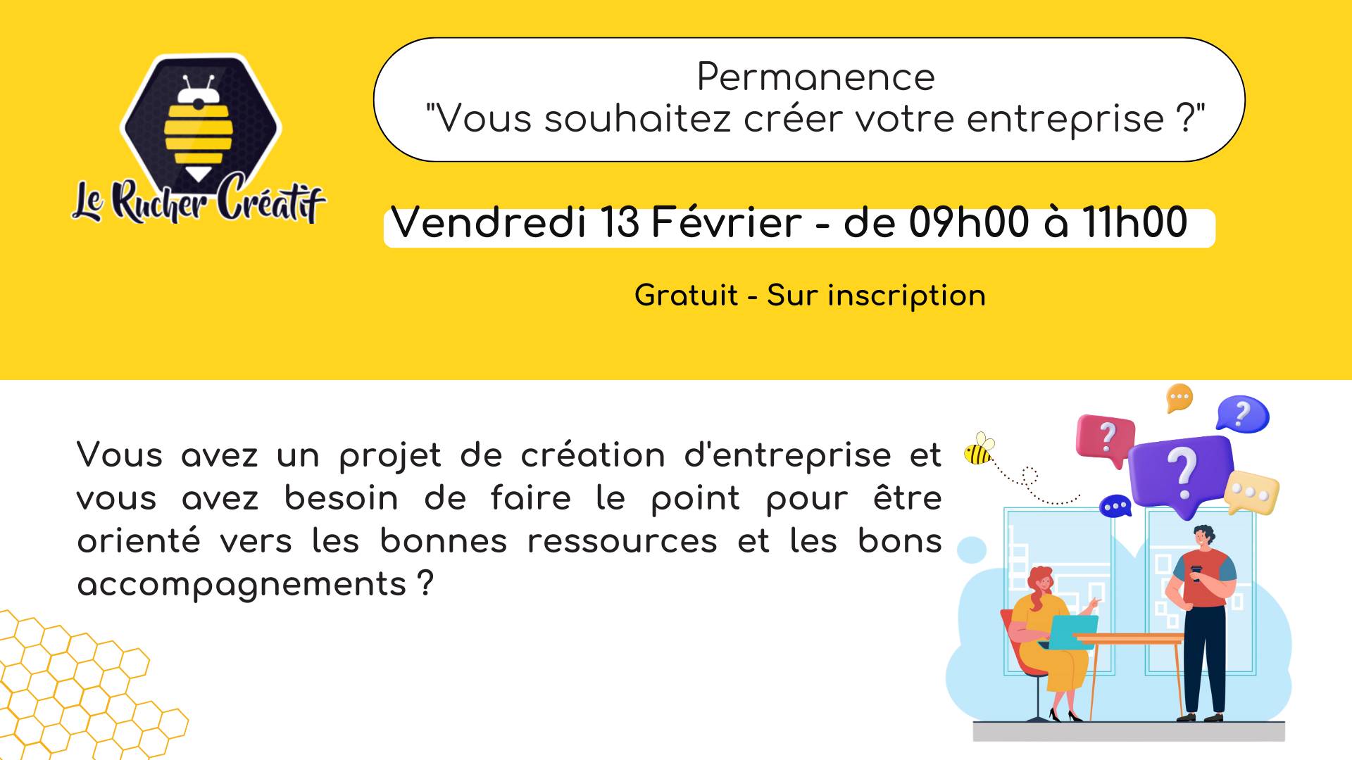 Permanence « Vous souhaitez créer votre entreprise ? » - 0