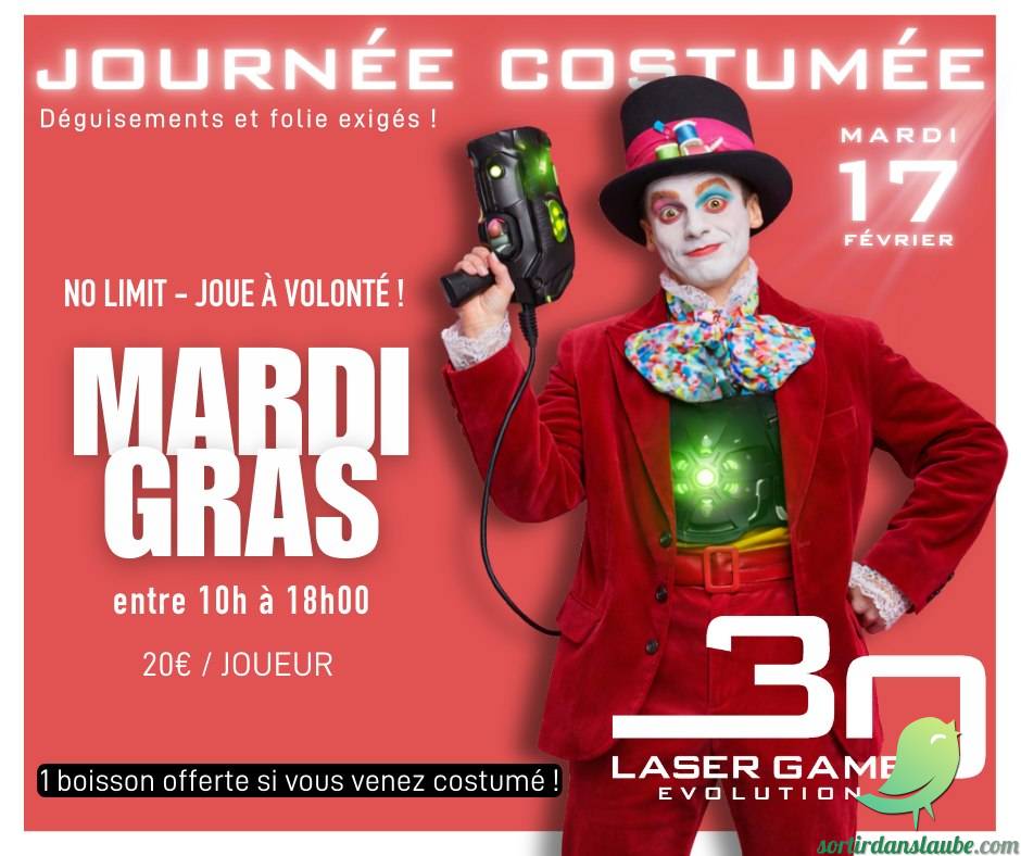 Mardi gras au Lasergame Evolution - 0