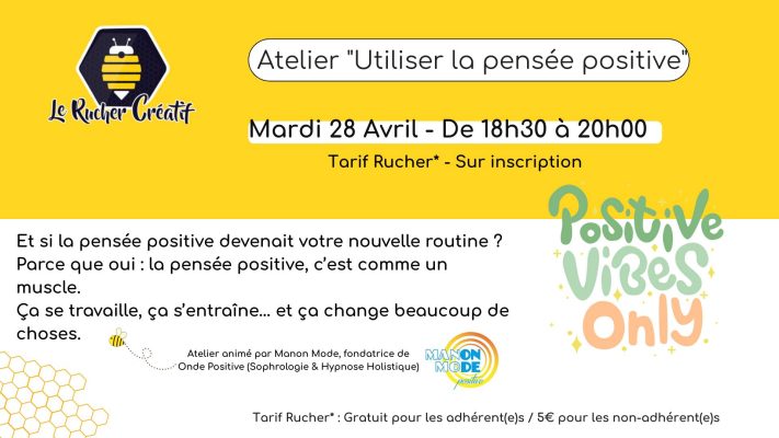 Atelier « Utiliser la pensée positive » - 0