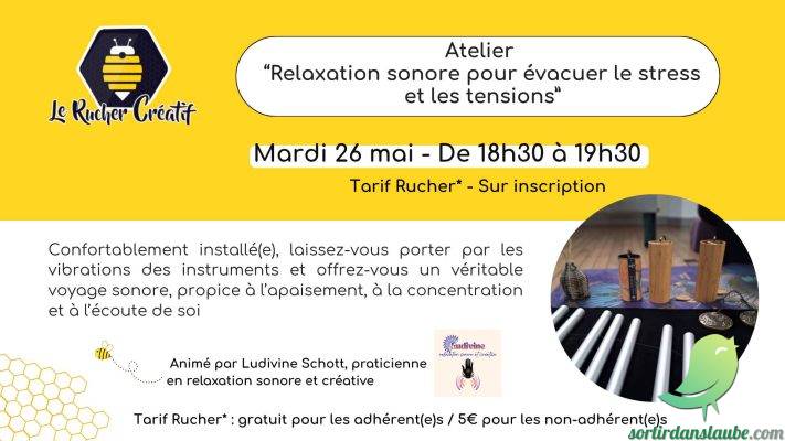Atelier « Relaxation sonore pour évacuer le stress et les tensions » - 0