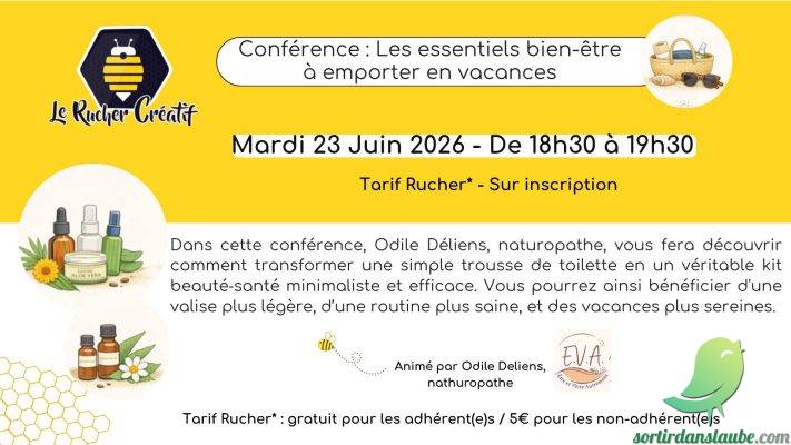 Conférence : Les essentiels bien-être à emporter en vacances - 0