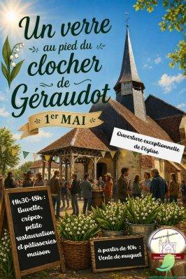 Un verre au pied du clocher de Géraudot - 0