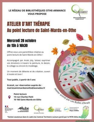 Atelier d&rsquo;art thérapie à Saint-Mards-en-Othe - 0
