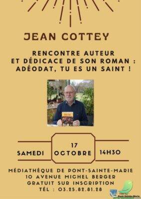 La Médiathèque accueille l’auteur Jean Cottey ! - 0