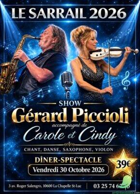 Dîner spectacle avec Gérard Piccioli accompagné de Carole & Cindy - 0