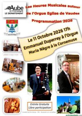 Concert Les Heures Musicales autour de l&rsquo;Orgue de Vaudes - 0