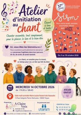Atelier CHANT – Prendre soin de sa santé mentale en chantant ! - 0