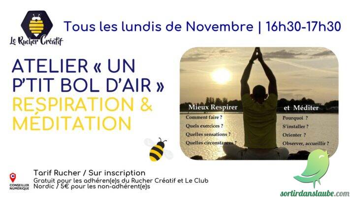 Atelier « Un p’tit bol d’air » – Respiration & Méditation - 0